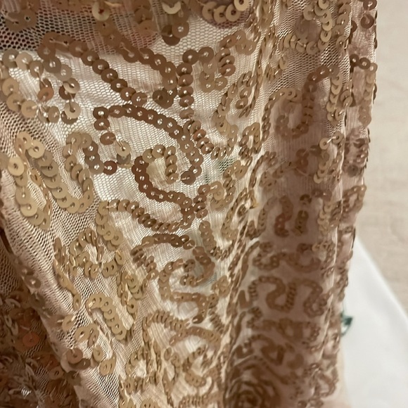 Elegant Gold Sequins Mesh Tank top - Picture 14 of 16